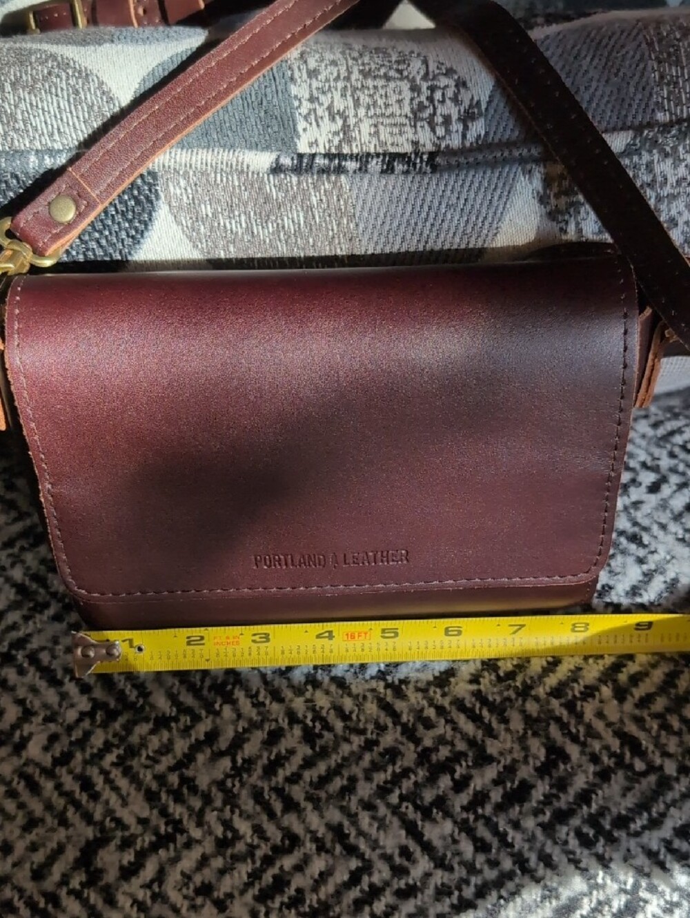Portland Leather Grizzly Mini Metro Crossbody Bag NWOT - Picture 9 of 13